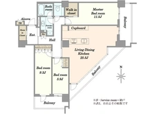 【東京都/港区港南】コスモポリス品川 間取り図