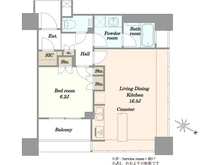 【東京都/港区高輪】ザ・ヒルトップタワー高輪台 間取り図