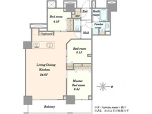 【東京都/港区港南】ベイクレストタワー 間取り図