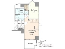 【東京都/港区高輪】朝日シティパリオ高輪台A館 間取り図