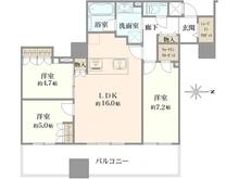 【大阪府/大阪市天王寺区東高津町】ピアッツァタワー上本町EAST 間取り図