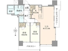 【大阪府/大阪市北区天満】シエリアタワー大阪天満橋 間取り図