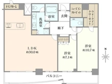 【大阪府/大阪市西区新町】大阪ひびきの街ザ・サンクタスタワー 間取り図