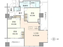 【大阪府/大阪市天王寺区東高津町】ピアッツァタワー上本町EAST 間取り図