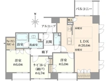 【大阪府/大阪市中央区松屋町】グランドメゾン松屋町駅前 間取り図