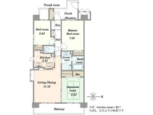 【東京都/江東区亀戸】グランパース亀戸 間取り図