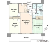 【東京都/江戸川区平井】コスモ平井ガーデンフォルム 間取り図