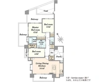 【東京都/江東区枝川】ドラゴンマンション木場弐番館 間取り図