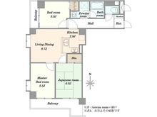 【東京都/足立区東綾瀬】バームハイツ東綾瀬公園 間取り図