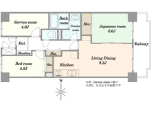 【東京都/江東区大島】東大島ファミールハイツ 1号棟 間取り図