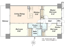 【東京都/江東区亀戸】ランドステージ東大島エグゼタワー 間取り図