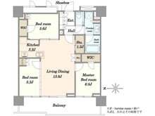 【東京都/江東区亀戸】プラウドタワー亀戸クロス ブライトタワー 間取り図