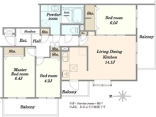【東京都/江戸川区本一色】新小岩親水公園パーク・ホームズ 間取り図