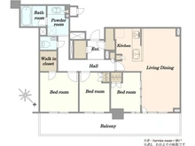 【東京都/江戸川区平井】プラウドタワー平井 間取り図