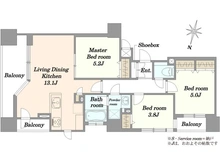 【東京都/江東区亀戸】東京錦糸町シティタワー 間取り図