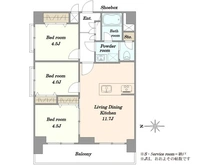 【東京都/江東区亀戸】トーア第2亀戸マンション 間取り図