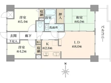 【兵庫県/尼崎市武庫元町】藤和シティホームズ武庫之荘 間取り図