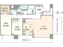 【大阪府/大阪市北区扇町】パークタワー梅田 間取り図