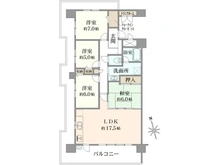 【兵庫県/尼崎市西大物町】ロイヤルシャトー尼崎スプリングコート A棟 間取り図