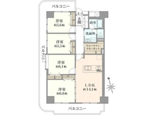 【兵庫県/宝塚市栄町】ローズハイツ宝塚 間取り図