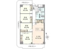 【兵庫県/宝塚市栄町】ローズハイツ宝塚 間取り図