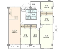【兵庫県/宝塚市御殿山】宝塚御殿山マンション 間取り図