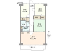 【兵庫県/尼崎市尾浜町】パレス南塚口 1号棟 間取り図