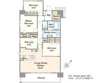 【千葉県/千葉市美浜区磯辺】レーベン検見川浜 GRANVARDI 間取り図