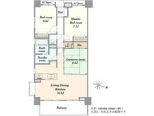 【千葉県/千葉市中央区宮崎町】ダイアパレス蘇我VI 間取り図