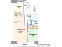 【千葉県/千葉市緑区おゆみ野中央】プラザ学園前第10号棟 間取り図