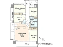 【千葉県/千葉市中央区南町】グランシーナ蘇我ザ・プレミアム 間取り図