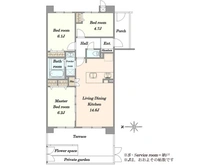 【埼玉県/草加市吉町】 レクセルガーデン谷塚 間取り図