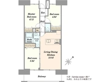 【千葉県/千葉市中央区千葉港】千葉みなとパークハウス弐番館 間取り図