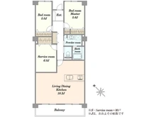 【千葉県/千葉市中央区千葉寺町】コスモハイム千葉寺 間取り図