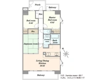【千葉県/船橋市前原西】ライオンズマンション津田沼前原第二 間取り図
