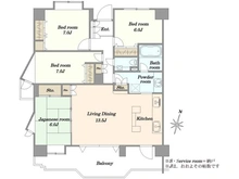 【千葉県/千葉市若葉区東寺山町】グランボア千葉ウイングアリーナ 間取り図