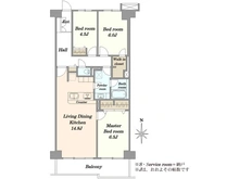 【千葉県/千葉市稲毛区園生町】サニークレスト稲毛 間取り図