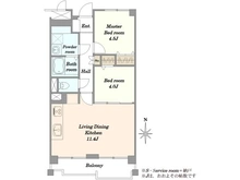 【埼玉県/さいたま市浦和区東岸町】日建岸町マンション 間取り図