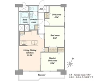 【東京都/八王子市散田町】ファミール西八王子A棟 間取り図