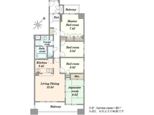 【千葉県/千葉市花見川区幕張町】エステ・シティ海浜幕張 参番館 間取り図