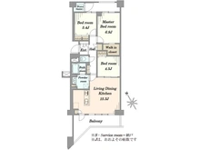 【千葉県/千葉市中央区鵜の森町】ル・アール蘇我プレミアムヒルズ 間取り図