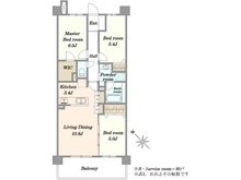 【千葉県/千葉市美浜区真砂】ウェリス検見川浜レジデンス 間取り図