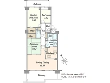 【千葉県/千葉市緑区あすみが丘】あすみが丘ガーデンコート杜の街 参番館 間取り図