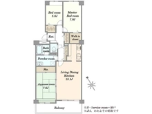 【千葉県/佐倉市上志津】パストラルハイム佐倉志津弐番館 間取り図