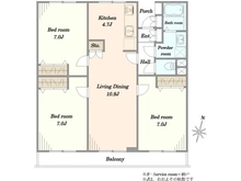 【東京都/八王子市散田町】ファミール西八王子 B棟 間取り図