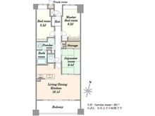 【千葉県/千葉市中央区末広】 エヴァーグリーン青葉の森 間取り図