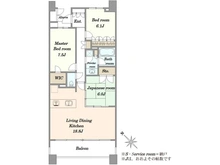 【千葉県/千葉市中央区中央港】グランスイートブルー　ベイフロントタワー 間取り図