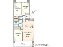 【千葉県/船橋市前原西】ルネ津田沼アクシブ 間取り図