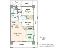 【千葉県/千葉市美浜区幸町】レクセルマンション稲毛 間取り図