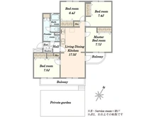 【千葉県/習志野市秋津】秋津第一団地 1-1-8号棟 間取り図
